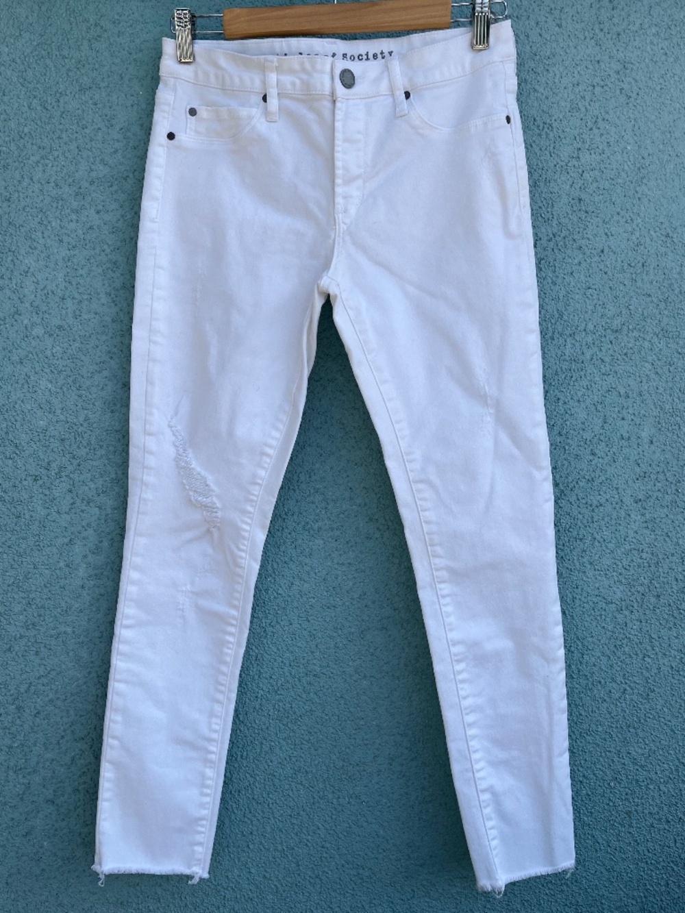 Articles of Society Bright White Skinny Ankle Jeans Soft & Stretchy  Size 27
